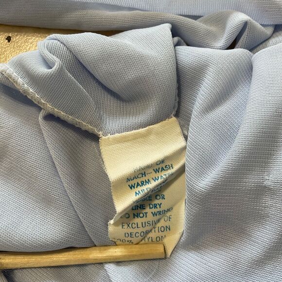 Vtg 60's Made in California Maxi Full Length Nightgown Lacey Night Slip Dress M - Picture 11 of 12